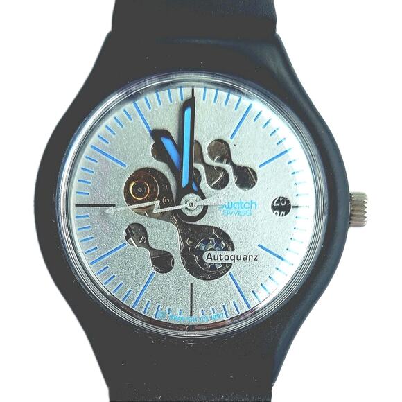 Swatch Watch ELECTRONS STB401 1998 Rare Vintage Autoquartz New In Case - Picture 2 of 9